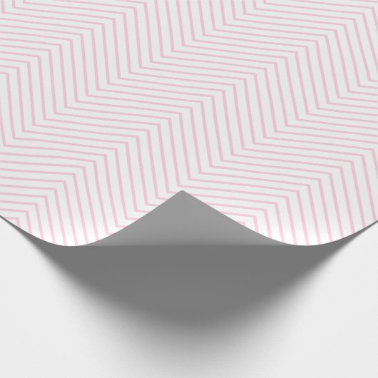 Chevron Line Light Roze op wit |XL| Cadeaupapier (Hoek)