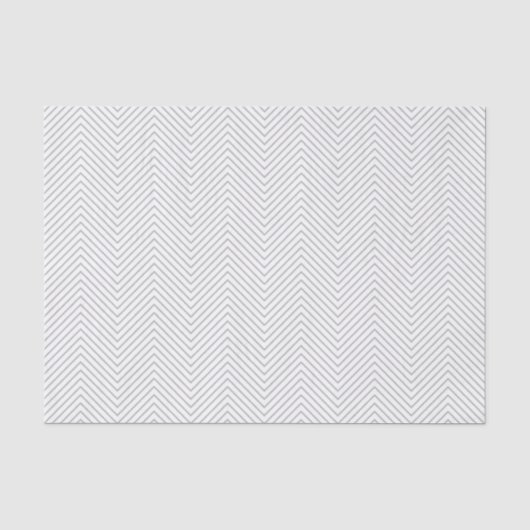 Chevron Line Tissue Paper - Grijs op wit Tissuepapier (Voorkant)