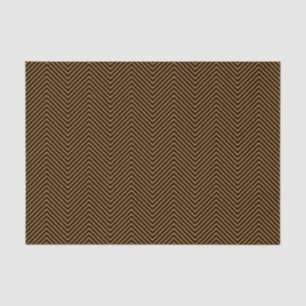 Chevron Line Tissue Paper - Oranje op zwart Tissuepapier