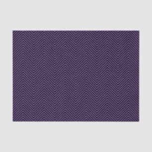 Chevron Line Tissue Paper - Paars op zwart Tissuepapier