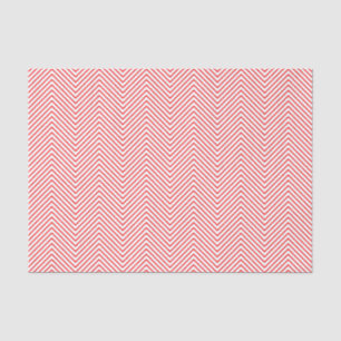 Chevron Line Tissue Paper - Rood op wit Tissuepapier