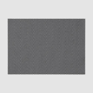 Chevron Line Tissue Paper - White on Black Tissuepapier