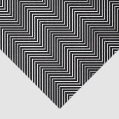 Chevron Line Tissue Paper - White on Black Tissuepapier (Detail)