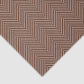 Chevron Line Tissue Paper - White on Brown Tissuepapier (Detail)