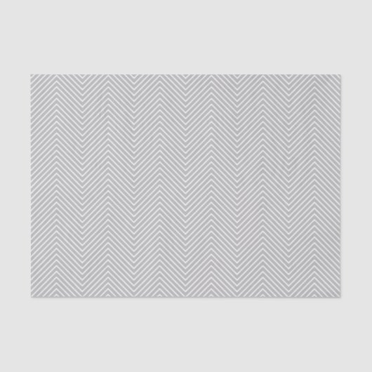 Chevron Line Tissue Paper - White on Grey Tissuepapier (Voorkant)