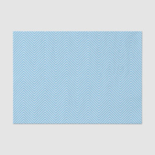 Chevron Line Tissue Paper - White on Light Blue Tissuepapier