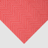 Chevron Line Tissue Paper - White on Red Tissuepapier (Detail)