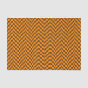 Chevron Line Tissue Paper - zwart op Oranje Tissuepapier