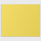 Chevron Line White op Golden Yellow |XL| Cadeaupapier (Vlak)