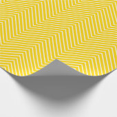 Chevron Line White op Golden Yellow |XL| Cadeaupapier (Hoek)