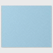 Chevron Line White op Light Blue |XL| Cadeaupapier (Vlak)