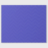 Chevron Line White over Royal Blue |XL| Cadeaupapier (Vlak)
