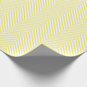 Chevron Line Wrapping Paper - Geel op wit |XL| Cadeaupapier (Hoek)