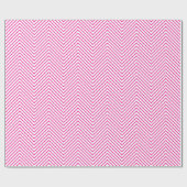 Chevron Line Wrapping Paper - Hot Pink op White XL Cadeaupapier (Vlak)