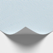 Chevron Line Wrapping Paper - Light Blue op White Cadeaupapier (Hoek)
