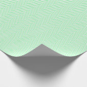 Chevron Line Wrapping Paper - Light Green on White Cadeaupapier (Hoek)