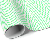 Chevron Line Wrapping Paper - Light Green on White Cadeaupapier (Rol Hoek)