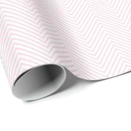 Chevron Line Wrapping Paper - Light Roze op White Cadeaupapier