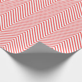 Chevron Line Wrapping Paper - Rood op wit |XL| Cadeaupapier (Hoek)