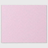 Chevron Line Wrapping Paper - Roze op wit |XL| Cadeaupapier (Vlak)