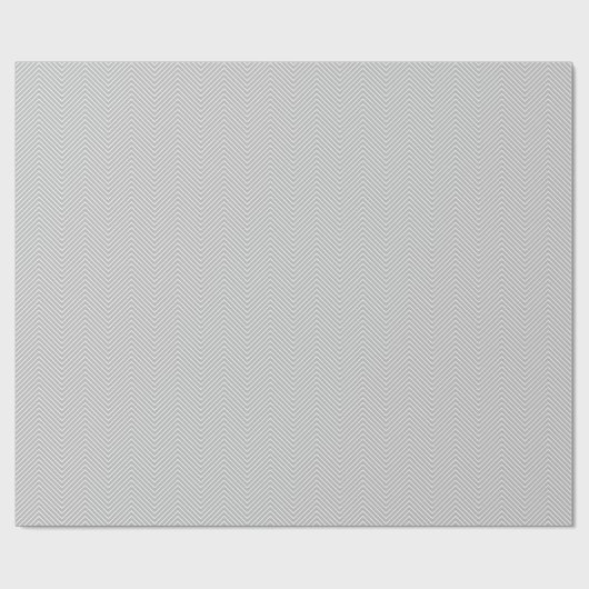 Chevron Line Wrapping Paper - White on Grey Cadeaupapier (Vlak)