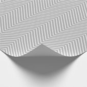 Chevron Line Wrapping Paper - White on Grey |XL| Cadeaupapier (Hoek)