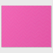 Chevron Line Wrapping Paper - White on Hot Pink XL Cadeaupapier (Vlak)