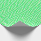 Chevron Line Wrapping Paper - White on Light Green Cadeaupapier (Hoek)