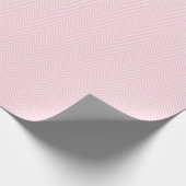 Chevron Line Wrapping Paper - White on Light Pink Cadeaupapier (Hoek)