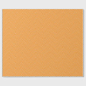 Chevron Line Wrapping Paper - White on Oranje |XL| Cadeaupapier (Vlak)