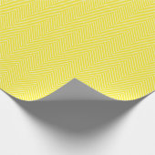 Chevron Line Wrapping Paper - White on Yellow Cadeaupapier (Hoek)