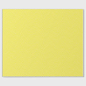 Chevron Line Wrapping Paper - White on Yellow |XL| Cadeaupapier (Vlak)