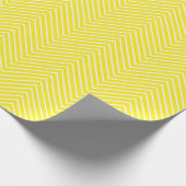 Chevron Line Wrapping Paper - White on Yellow |XL| Cadeaupapier (Hoek)