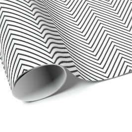 Chevron Line Wrapping Paper - zwart op wit Cadeaupapier