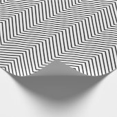 Chevron Line Wrapping Paper - zwart op wit |XL| Cadeaupapier (Hoek)
