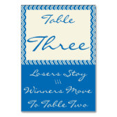 Chevron linnen bunco tafel Kaart #3 (Voorkant)