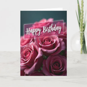 Chevron Magenta Bloemkaart Kaart