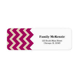 Chevron Magenta Etiket