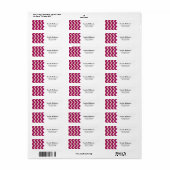 Chevron Magenta Etiket (Full Sheet)