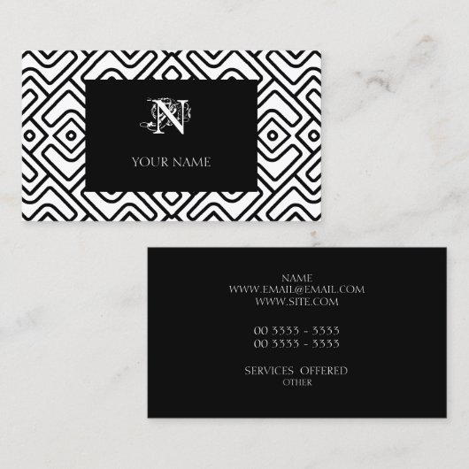Chevron Maze Pattern Visitekaartje (Voorkant / Achterkant)