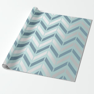Chevron Metallic Graphite Silver Tiffany Navy Blue Cadeaupapier