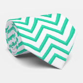  Chevron Mint Green Stropdas (Opgerold)