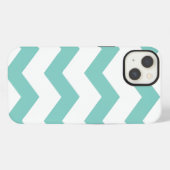 Chevron mint iPhone hoesje (Achterkant horizontaal)