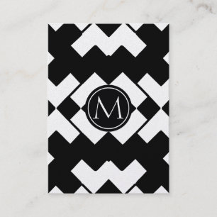 Chevron Modern Monogram. Visitekaartje