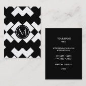 Chevron Modern Monogram. Visitekaartje (Voorkant / Achterkant)