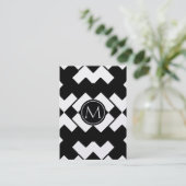 Chevron Modern Monogram. Visitekaartje (Staand voorkant)