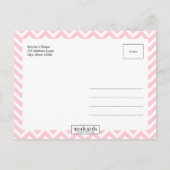 CHEVRON Moderne Geboorteaankondiging Aankondigingskaart (Achterkant)