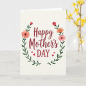 Chevron Moeders Liefde Kaart (Gele Bloem)