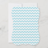 Chevron Monkey In Carriage Boys Baby shower Kaart (Achterkant)