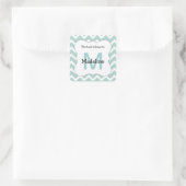 Chevron Monogram Boek bord Sticker aqua (Tas)